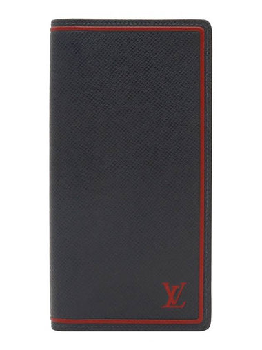 Blue Marine Taiga Leather Brazza Wallet Long - LOUIS VUITTON - BALAAN 1