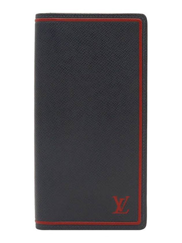 Blue Marine Taiga Leather Brazza Wallet Long M63434 - LOUIS VUITTON - BALAAN 1