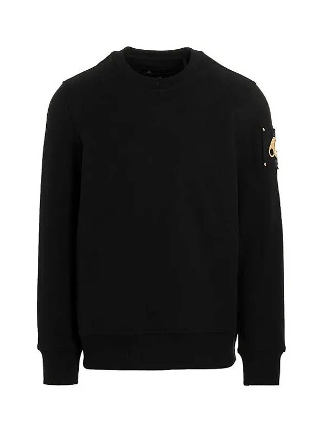 s Logo Patch Sweatshirt Sweatshirt Black - MOOSE KNUCKLES - BALAAN 4