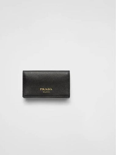 Small Leather Wallet Black - PRADA - BALAAN 1