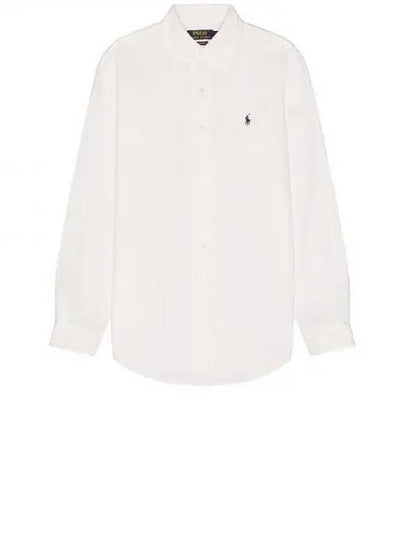 Embroidered Logo Pony Oxford Long Sleeve Shirt White - POLO RALPH LAUREN - BALAAN 2