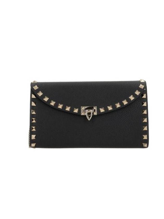 Rockstud Chain Cross Bag Black - VALENTINO - BALAAN 1