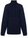 Back Stitch Wool Turtleneck Navy - MAISON MARGIELA - BALAAN 2