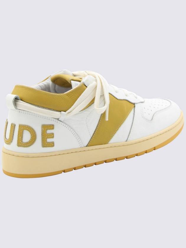 Rhude White And Mustard Leather Sneakers - RHUDE - BALAAN 2