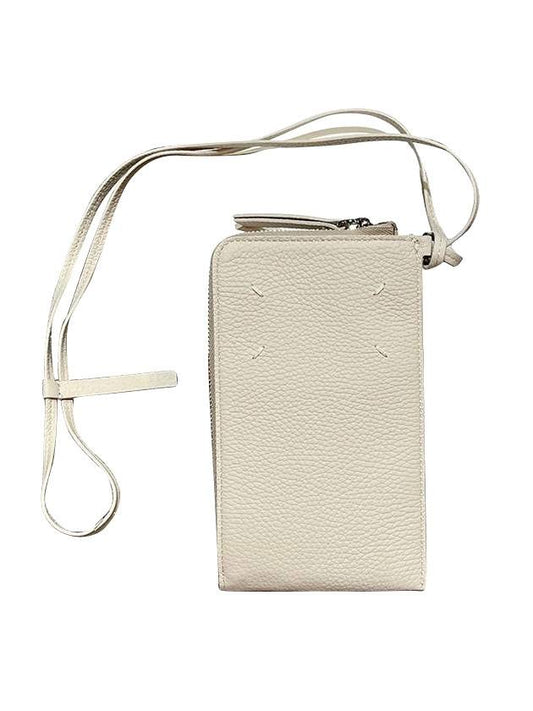 Four Stitch Detail Strapped Phone Pouch Bag Grey - MAISON MARGIELA - BALAAN 1