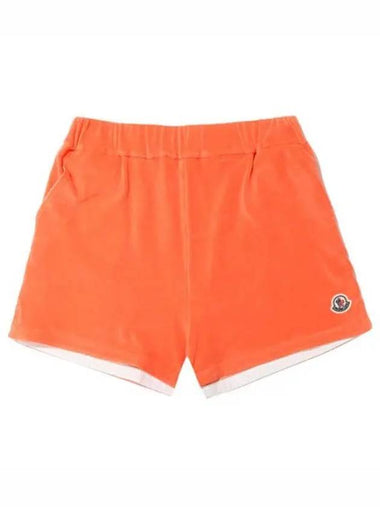 Logo Patch Terry Cotton Sweat Shorts Short Pants - MONCLER - BALAAN 1