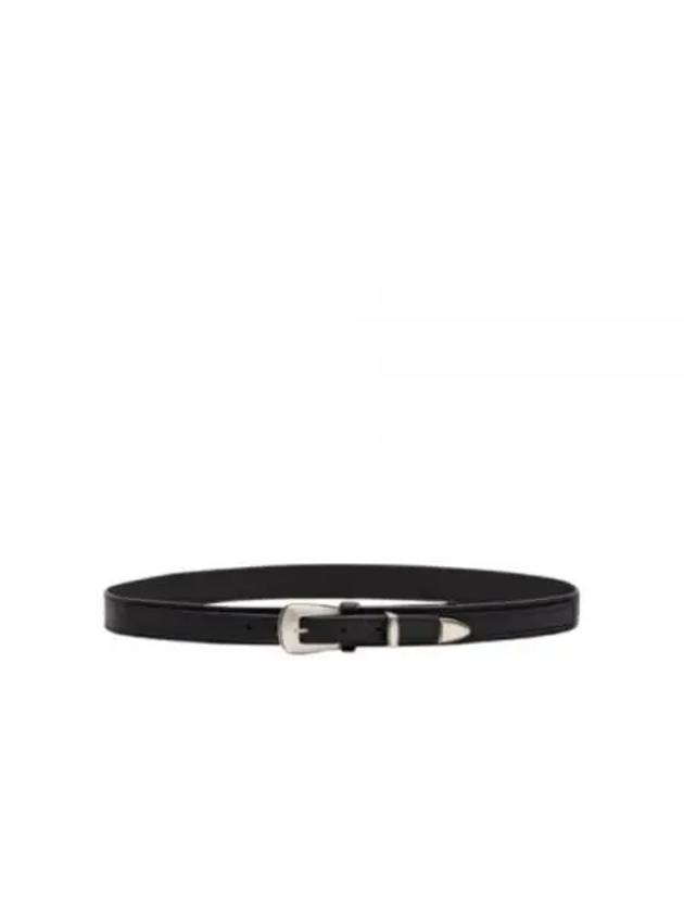 Minimal Western Cow Leather Belt Black - LEMAIRE - BALAAN 2