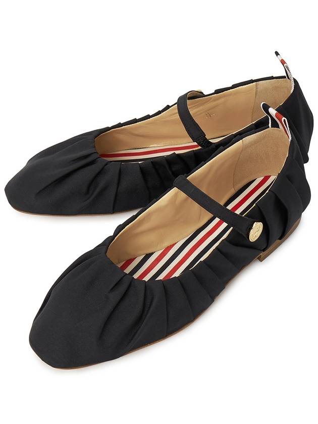 Silk Taffeta Thom John Ruched Ballerina Black - THOM BROWNE - BALAAN 2