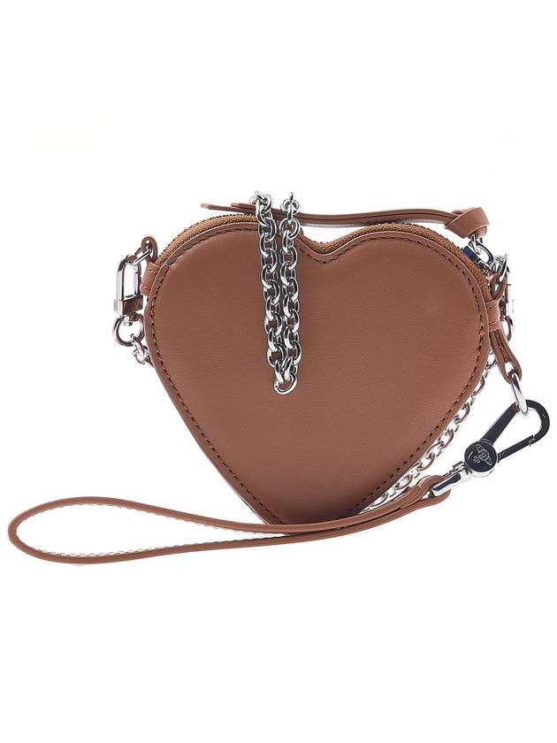 ORB Heart Chain Leather Cross Bag Brown - VIVIENNE WESTWOOD - BALAAN 4