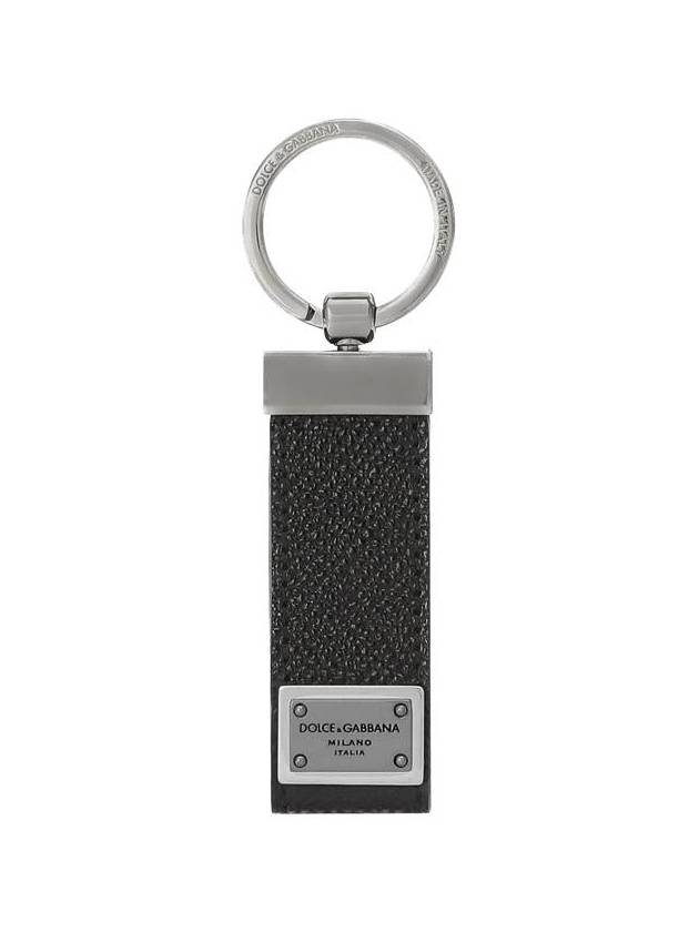 logo tag calfskin key holder black - DOLCE&GABBANA - BALAAN 2