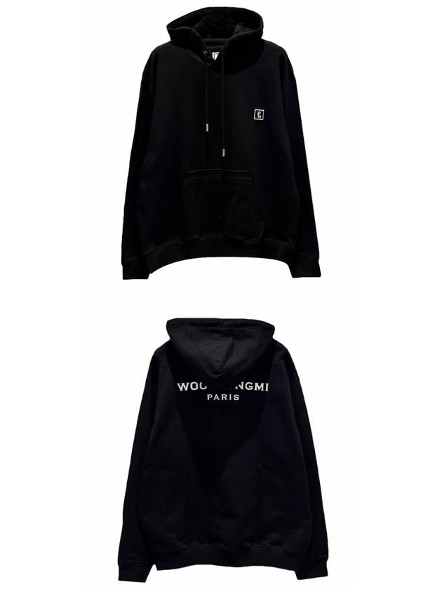 WYM Patch Back Logo Hooded Black Men's T-Shirt W223TS31723B - WOOYOUNGMI - BALAAN 5