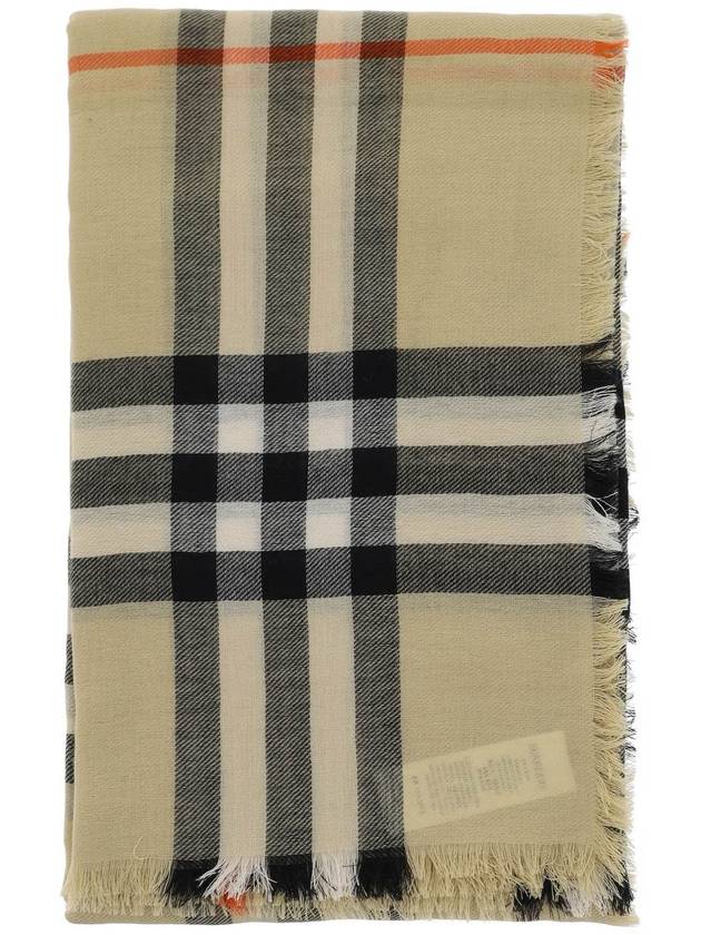 Vintage Check Wool Scarf Beige - BURBERRY - BALAAN 3