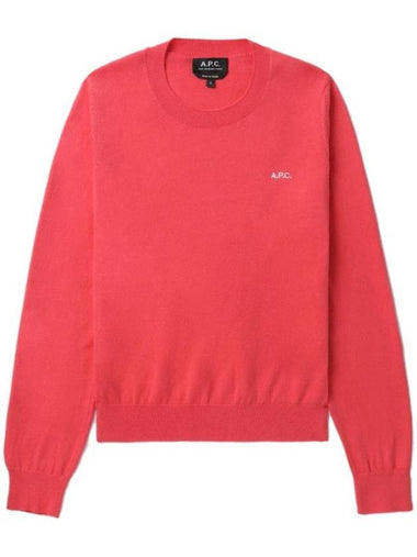 Victoria Embroidery Logo Sweatshirt Pink - A.P.C. - BALAAN 1