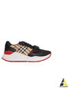 Vintage Check Leather Low Top Sneakers Black - BURBERRY - BALAAN 2