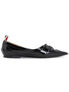 Patent Pointed Toe Wingtip Ballerina Black - THOM BROWNE - BALAAN 5