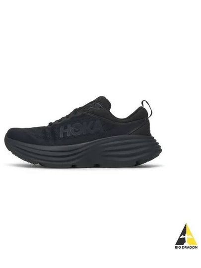 Bondi 8 Wide Low Top Sneakers Black - HOKA ONE ONE - BALAAN 2