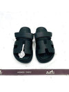 Chypre Calfskin Sandals Black - HERMES - BALAAN 9