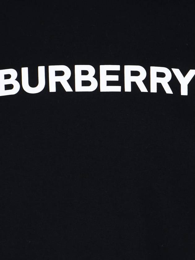 Logo Print Crew Neck Sweatshirt Black - BURBERRY - BALAAN 4