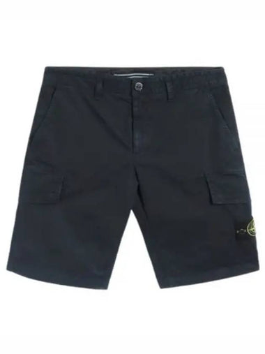 Compass Badge Cargo Shorts Blue - STONE ISLAND - BALAAN 1