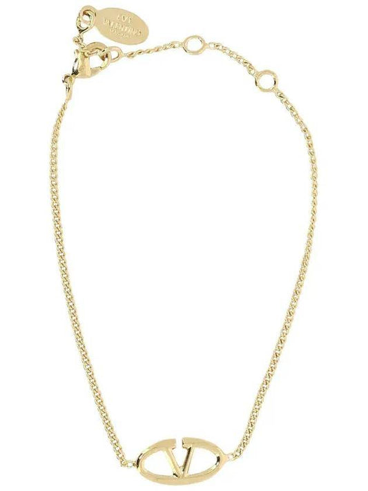 V Logo Signature Chain Bracelet Gold - VALENTINO - BALAAN 1