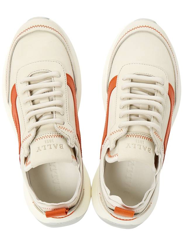 Darys Low-Top Sneakers Orange White - BALLY - BALAAN 3