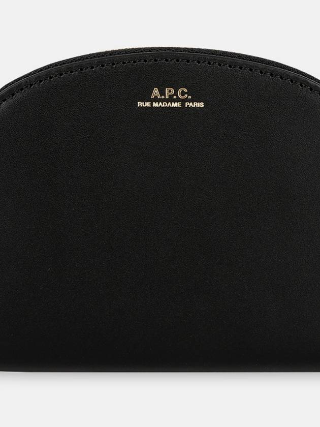 Demi Lune Half Moon Zipper Card Wallet Black - A.P.C. - BALAAN 3