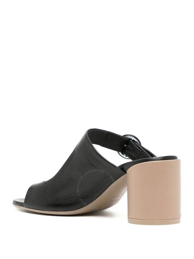 Leather Buckle Heels Mules Black - MAISON MARGIELA - BALAAN 4