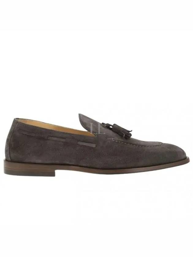 Tassel Detail Suede Loafers Dark Grey - BRUNELLO CUCINELLI - BALAAN 2