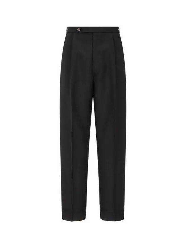 Men s One Tuck Pleated Wool Blend Pants Black - MAISON MARGIELA - BALAAN 1