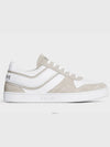 Velvet trainer calfskin low top sneakers light beige - CELINE - BALAAN 2