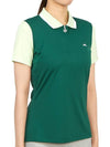 Women's Antonia Short Sleeve Polo Shirt Rain Forest - J.LINDEBERG - BALAAN 4