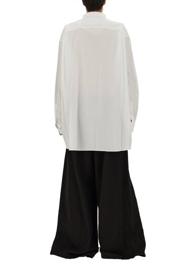 Oversized Fit Oxford Long Sleeve Shirt White - MAISON MARGIELA - BALAAN 4