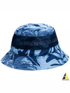 Men's Denver Print Bucket Hat Hibiscus Blue - J.LINDEBERG - BALAAN 2