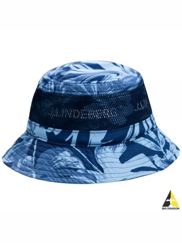 Men's Denver Print Bucket Hat Hibiscus Blue - J.LINDEBERG - BALAAN 2