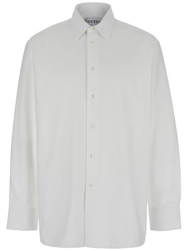 White Shirt With Classic Collar In Cotton Man - JW ANDERSON - BALAAN 1