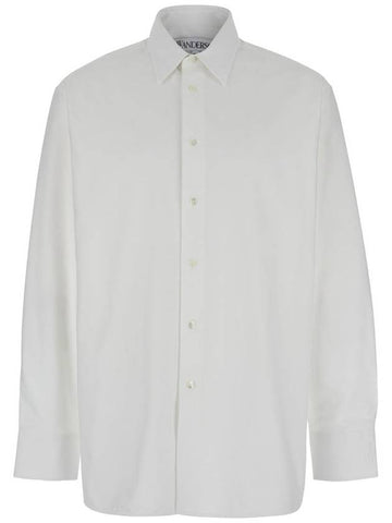 White Shirt With Classic Collar In Cotton Man - JW ANDERSON - BALAAN 1