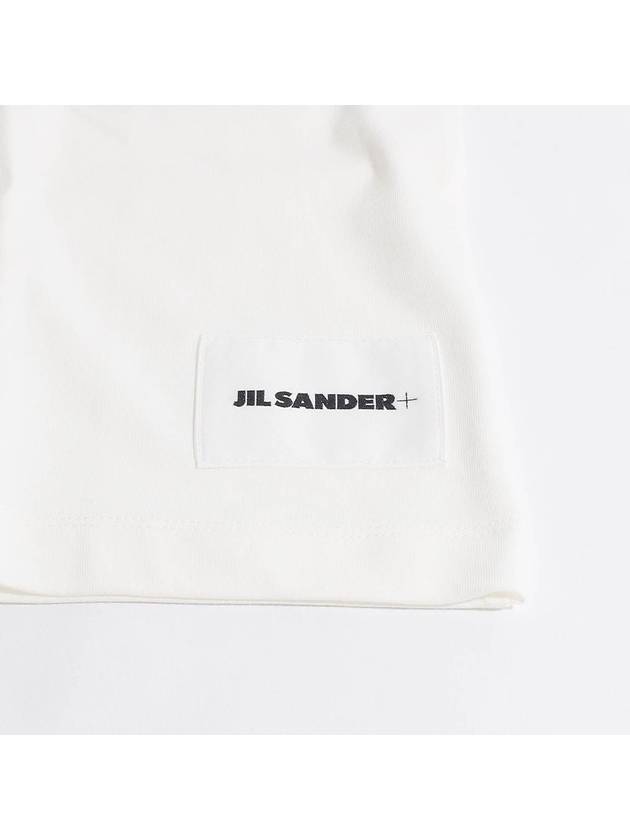 Logo Label Cotton 3 Pack Short Sleeve T-Shirt White - JIL SANDER - BALAAN 4