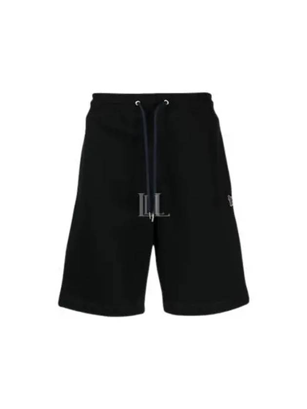 Zebra Logo Cotton Sweat Shorts Navy - PAUL SMITH - BALAAN 2