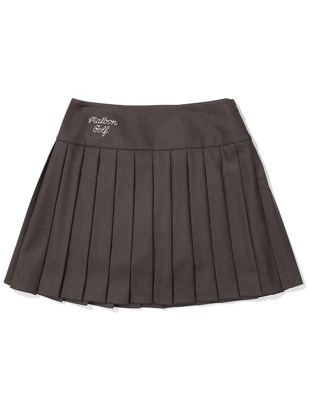 Wool pleated skirt BROWN WOMAN - MALBON GOLF - BALAAN 1