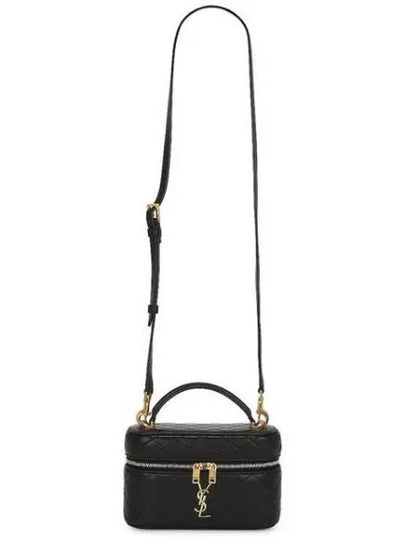 Gabi Mini Vanity Lambskin Tote Bag Black - SAINT LAURENT - BALAAN 2