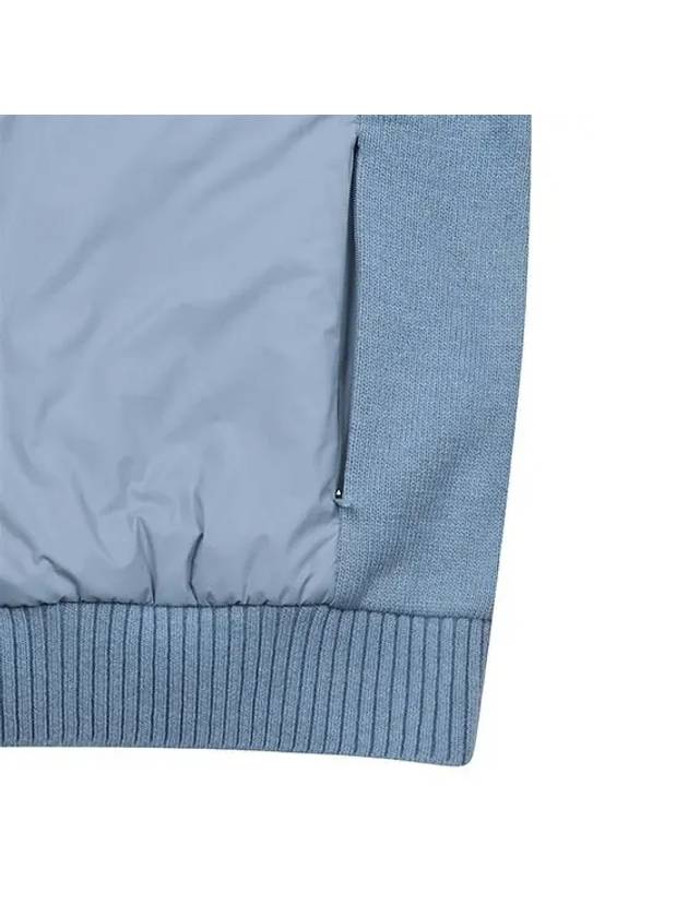 Men s front padded diagonal quilting windproof pullover 2322GXKC SKY BLUE - BLACK&WHITE - BALAAN 4