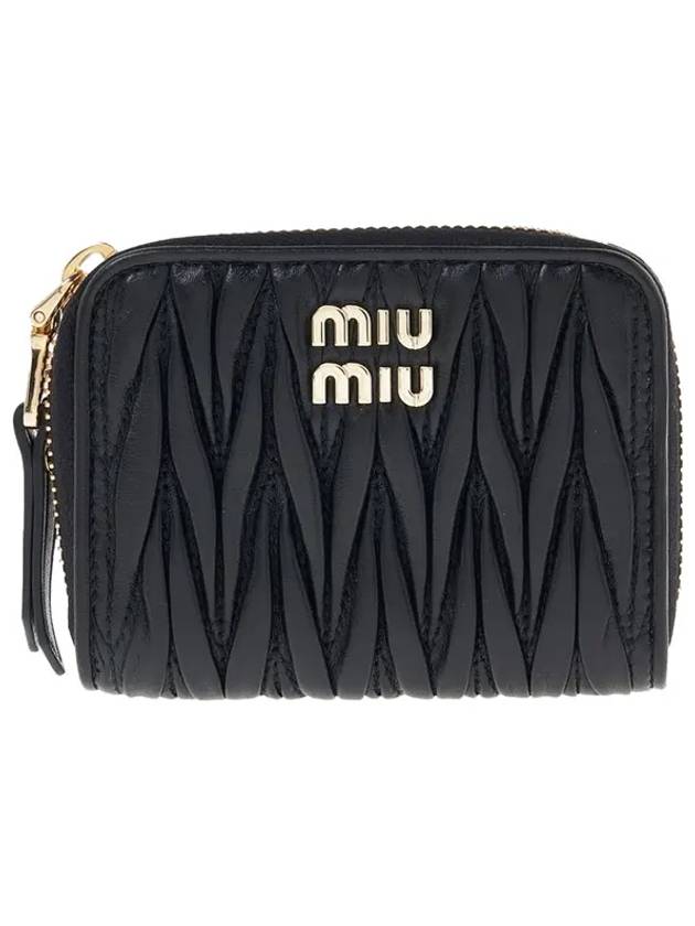 Matelasse Nappa Leather Coin Wallet Black - MIU MIU - BALAAN 2