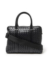 Intrecciato Leather Brief Case Black - BOTTEGA VENETA - BALAAN 1