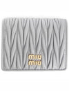 Matelasse Leather Half Wallet Pearl Grey - MIU MIU - BALAAN 2