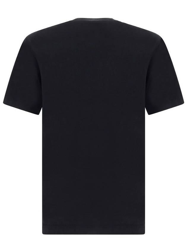 Embroidered Logo Cotton Short Sleeve T-Shirt Black - BURBERRY - BALAAN 3