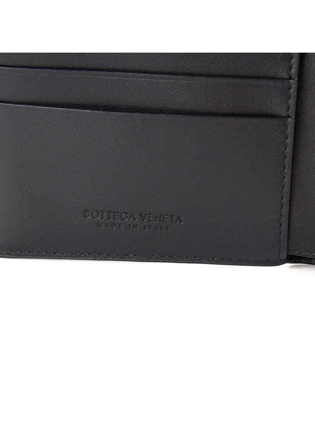 Men's Intrecciato Half Wallet Black - BOTTEGA VENETA - BALAAN 6