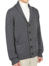 Men's Wool Cardigan Grey - DRUMOHR - BALAAN 4