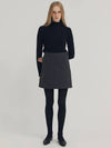 Tencel Wool Mini A-Line Skirt Charcoal - LESEIZIEME - BALAAN 7