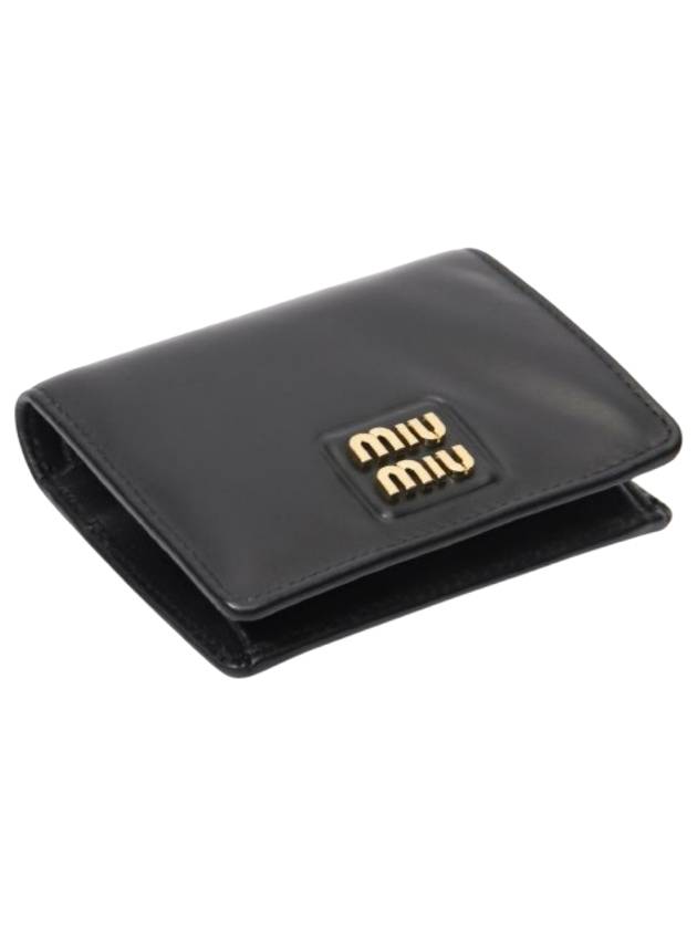 gold logo leather wallet - MIU MIU - BALAAN 8