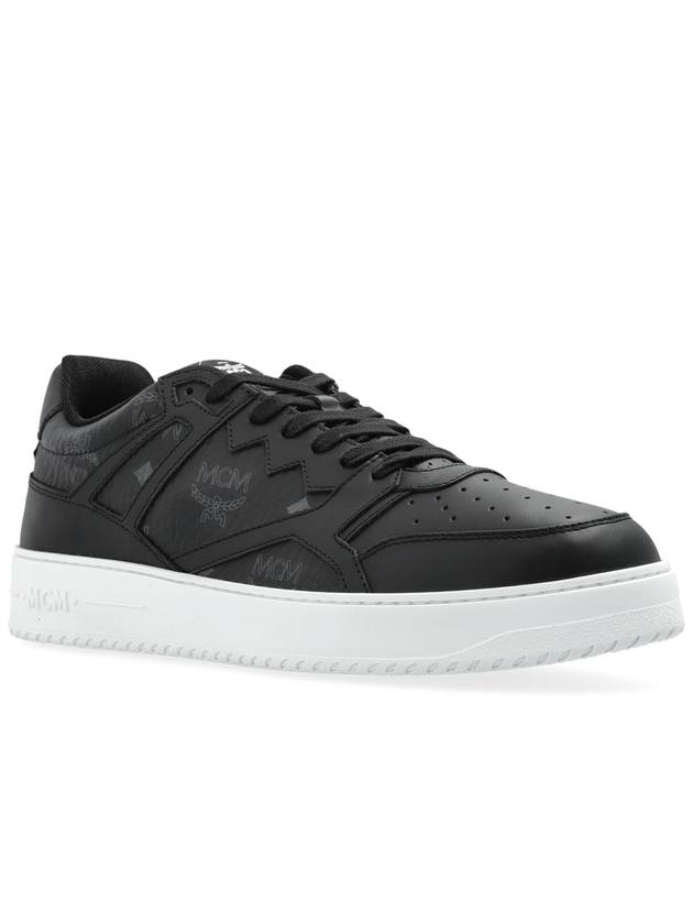 MCM Monogram Sneakers, Men's, Black - MCM - BALAAN 4